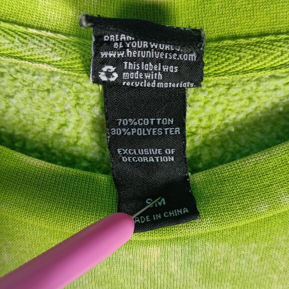 Disney Our Universe Stitch Sweatshirt Womens Small Green Mummy Halloween - Picture 10 of 11